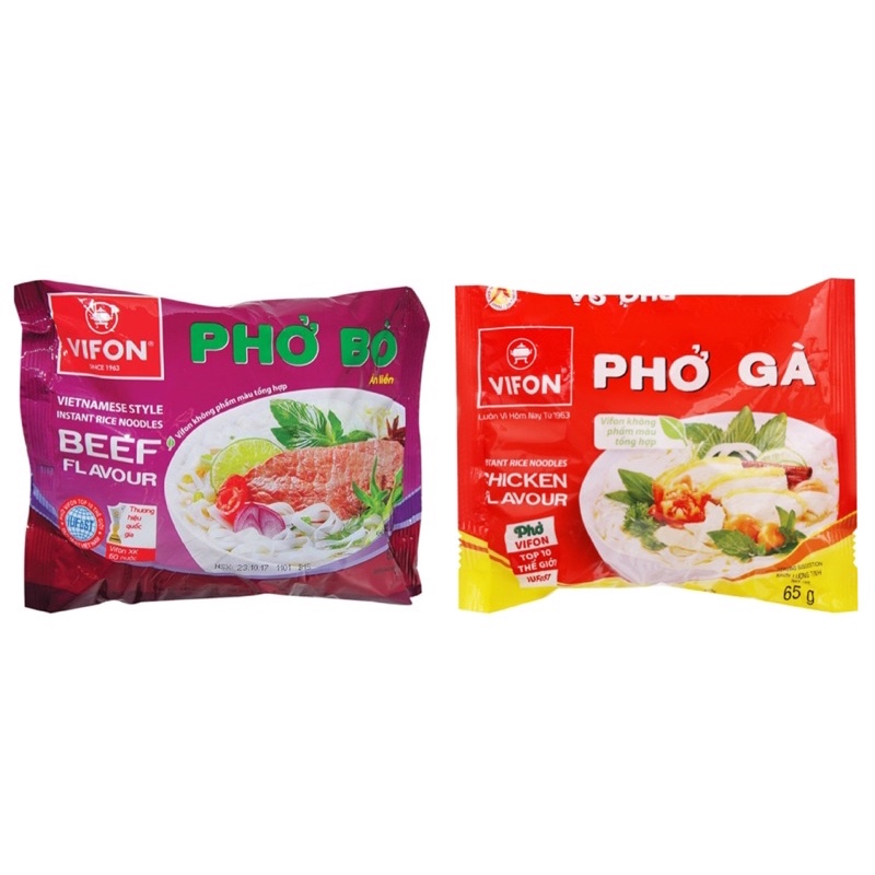 PHỞ BÒ/ PHỞ GÀ VIFON GÓI 65G