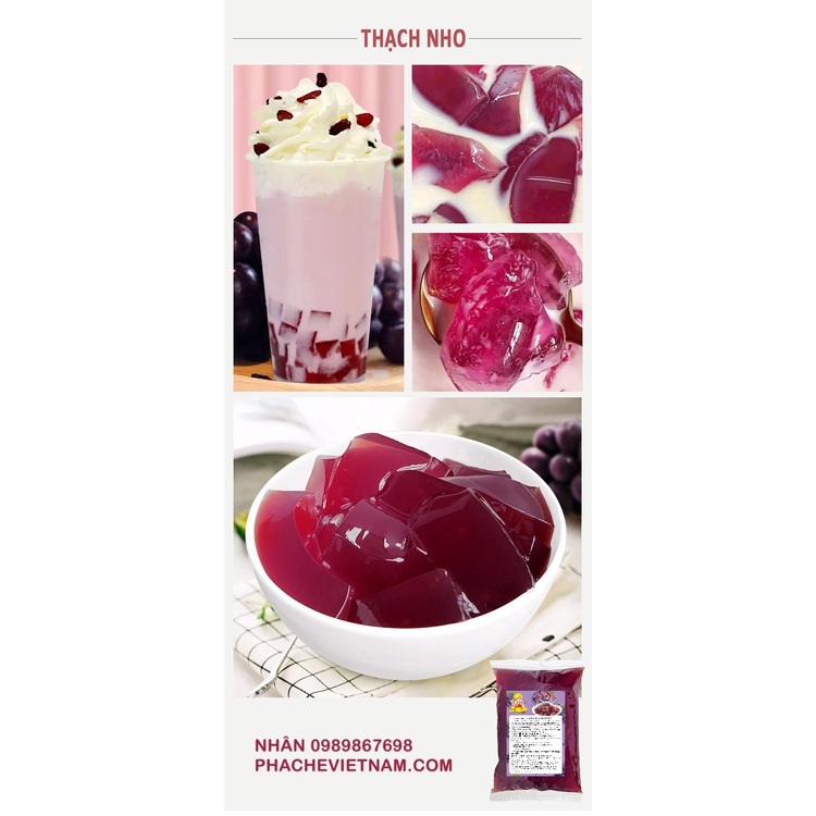Thạch Hoa Quả Vị Nho  - Dùng sẵn không cần nấu