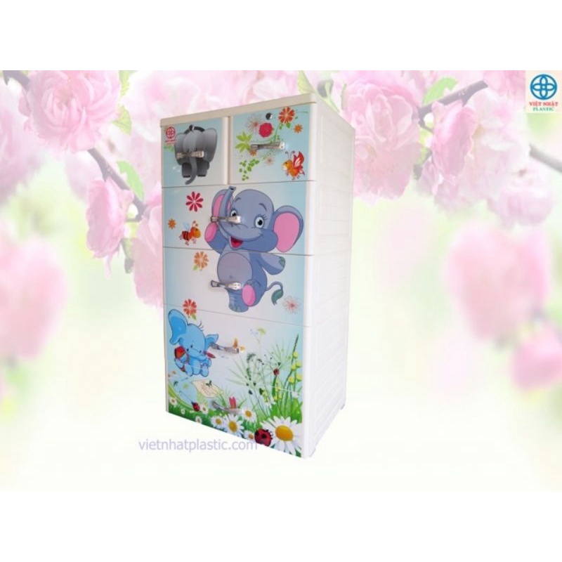 Tủ nhựa Lucky 5 tầng Việt Nhật 60*47*122cm các mẫu