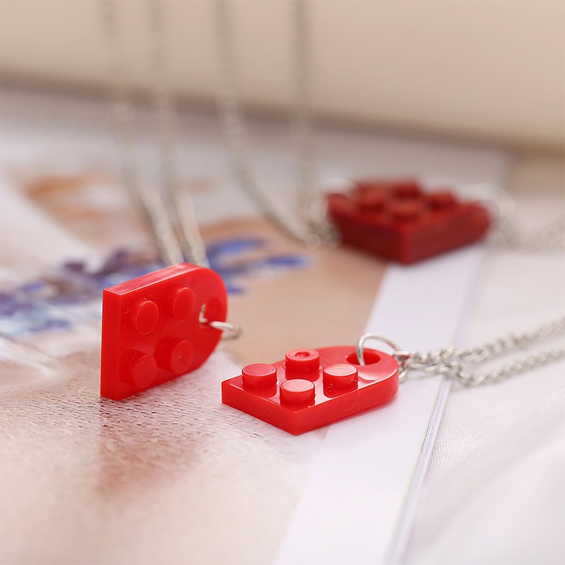 Vòng cổ Mặt Trái Tim Lego Nhiều Màu Thời Trang Sáng Tạo Cho Nữ