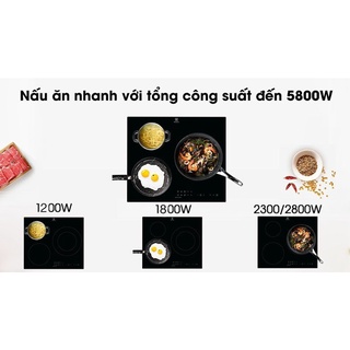 [HÀNG CHÍNH HÃNG]Bếp từ 3 vùng nấu lắp âm Electrolux E6203IOK