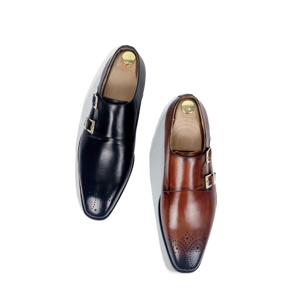 Giày da Homme Milano - Double Buckle Monk Strap