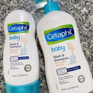 (Hàng Air) Sữa tắm Cetaphil baby wash and Shampoo chai 230 ml