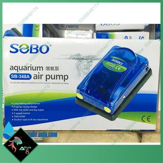Máy sủi oxy cho hồ cá sobo sb-348a sủi 2 vòi