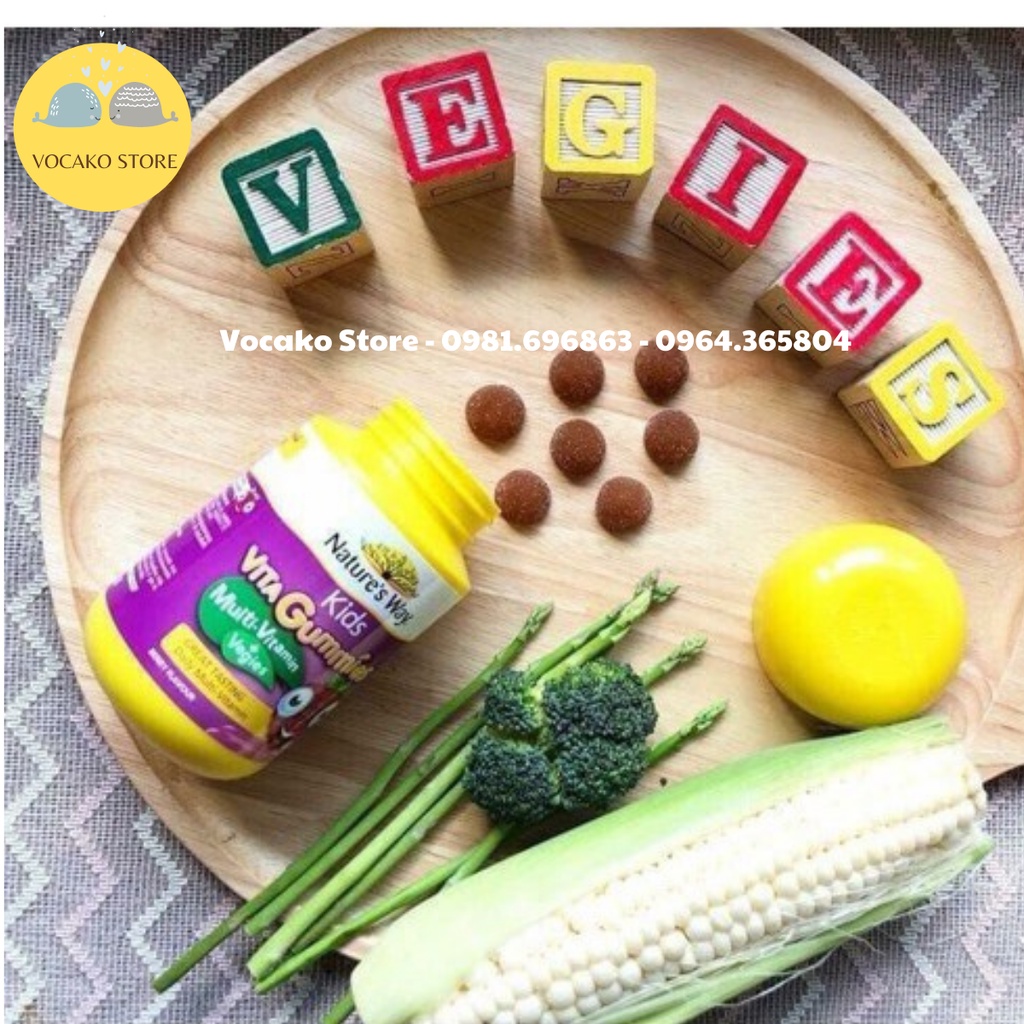 KẸO VITA GUMMIES NATURE'S WAY BỔ SUNG VITAMIN TỔNG HỢP VÀ RAU QUẢ