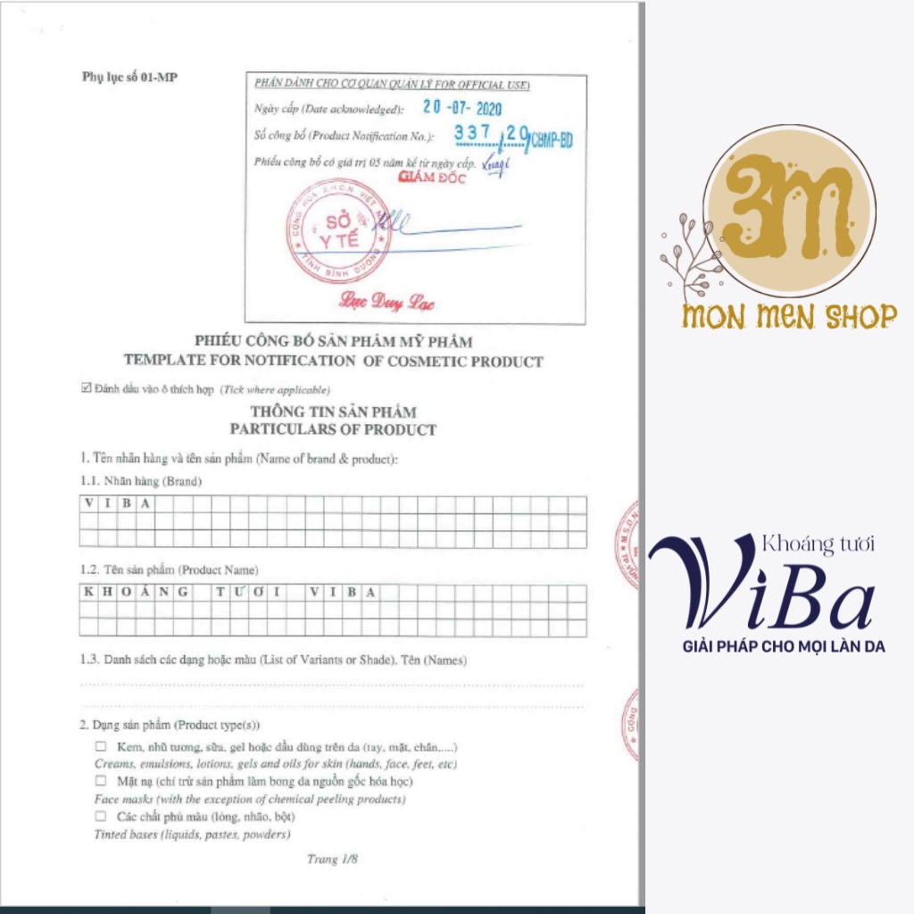 XỊT KHOÁNG TƯƠI VIBA 250ml cấp, dưỡng ẩm, kiềm dầu, khóa trang điểm - Monmenshop | BigBuy360 - bigbuy360.vn