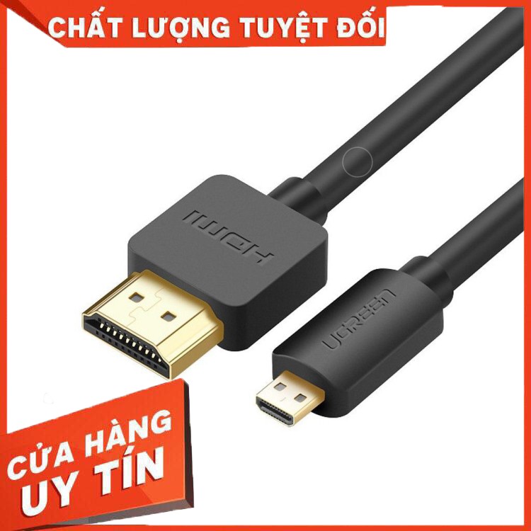 [Mã 2404EL10K giảm 10K đơn 20K] Cáp Micro HDMI to HDMI dài 3m cao cấp UGREEN 30104 - Hàng chính hãng bảo hành 18 tháng