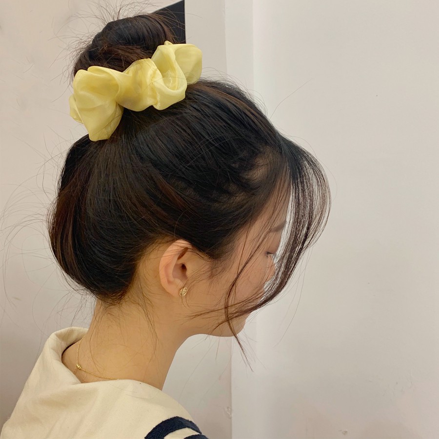 Scrunchies Cột Tóc Vải Hoa Caro Mix Nhiều Họa Tiết Cute Hot Trend