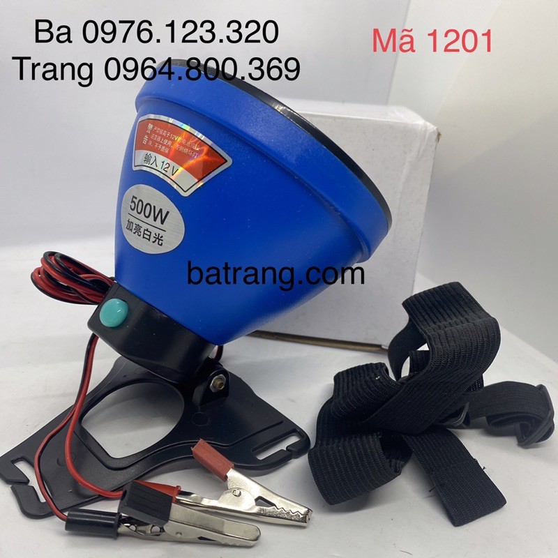 Đèn kẹp bình ác quy 12V 500W sáng rộng Đèn pin siêu sáng