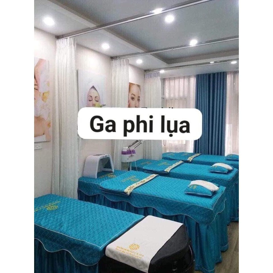 Ga giường phi lụa trần bông cao cấp cho spa, salon