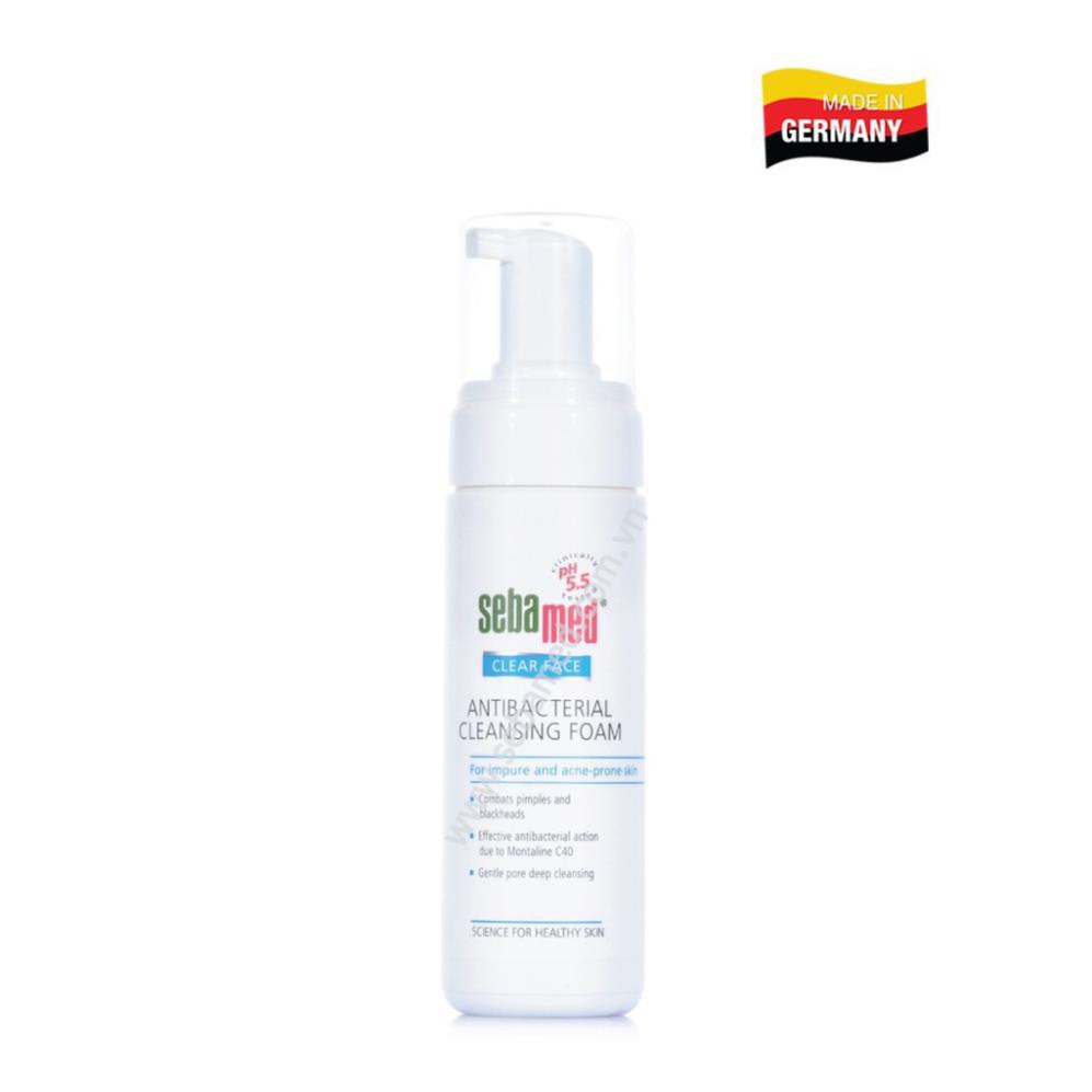 SỮA RỬA MẶT ANTI-ACNE KHÁNG KHUẨN SEBAMED pH5.5 - 50ml/150ML - ĐỨC