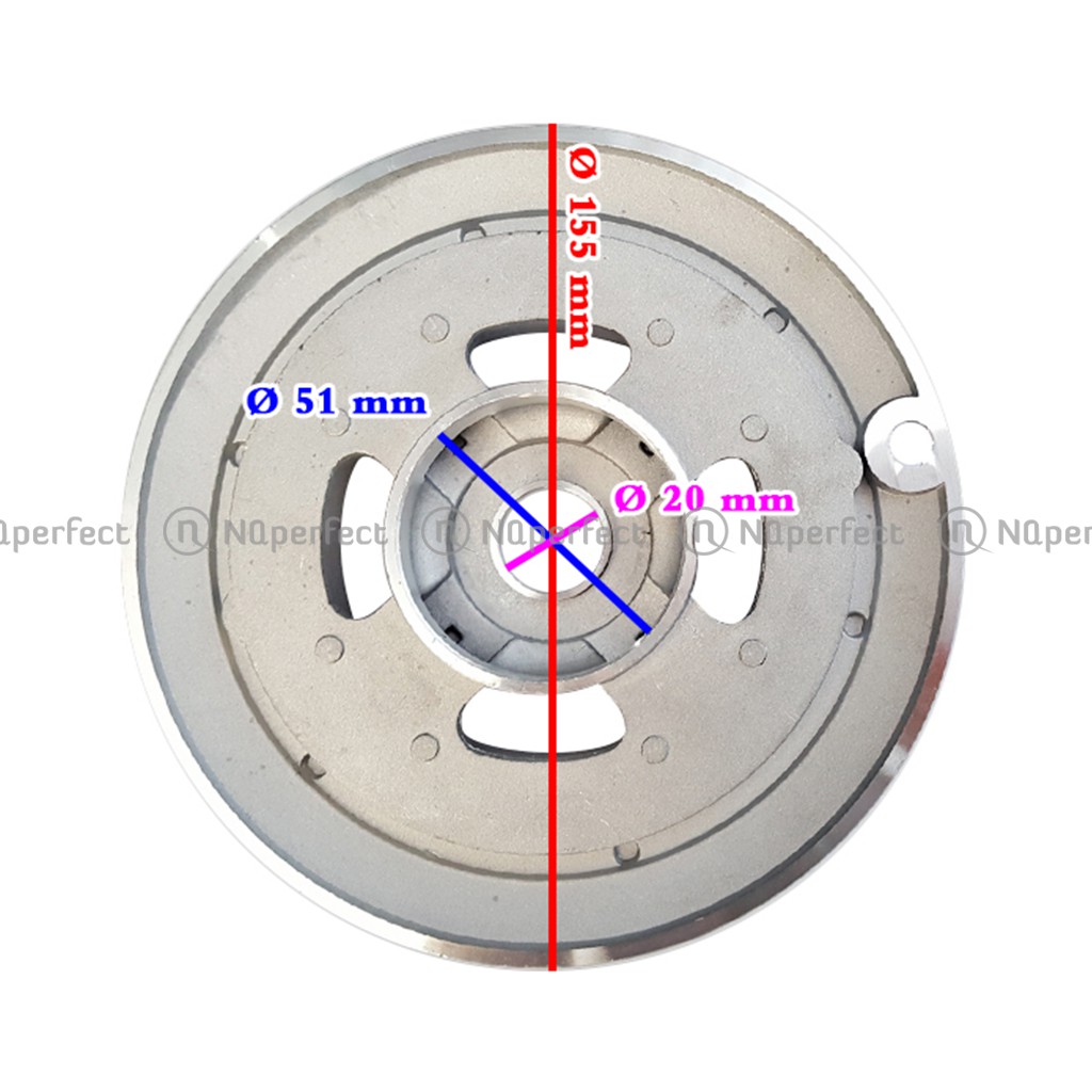 Đầu đốt chia lửa bếp ga âm Rinnai RVB-2BG(D)N / Rinnai RVB-2BG(WV-M).. (sp thay thế)