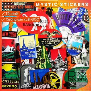[VALI DU LỊCH#1] 40 Sticker chống nước SIZE TO 9-15CM/dán  laptop vali xe mũ bảo hiểm nhà cửa ...