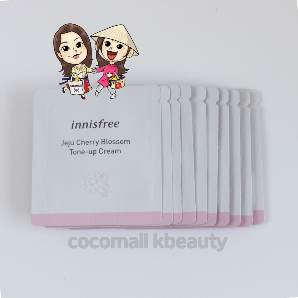 Gói Sample Kem Dưỡng Trắng, Nâng Tone Màu Da Innisfree Jeju Cherry Blossom Tone Up Cream 1ml cocomallkbeauty