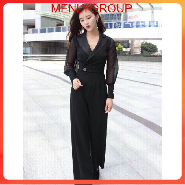 JUMSUIT CỔ VEST CAO CẤP