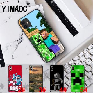 Ốp điện thoại mềm họa tiết game Creeper minecraft 73F cho iPhone XS Max XR X 11 Pro 7 8 6 6S Plus