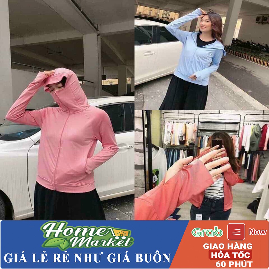 ( MUA 2 TẶNG HỘP KHẨU TRANG ) Áo Chống Nắng Nữ Thông Hơi Chống Tia UV Có Mũ và 2 Túi Có Khóa Dày Dặn Mặc Cực Mát | BigBuy360 - bigbuy360.vn