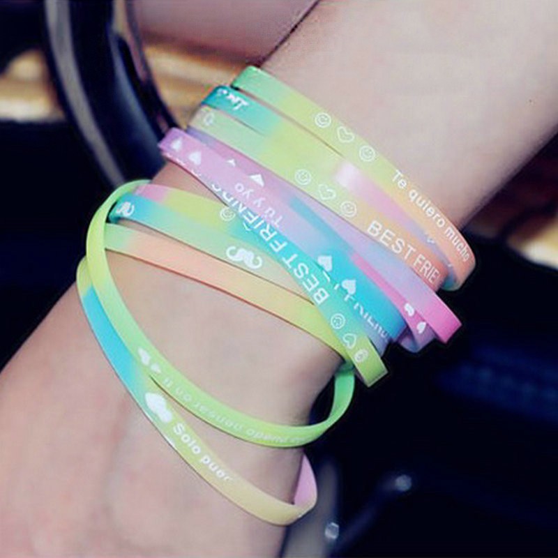 2PCS/Set Vòng Tay Trang Trí Hình Động Vật/Củ Quả Đáng Yêu Cho Bạn Nữ