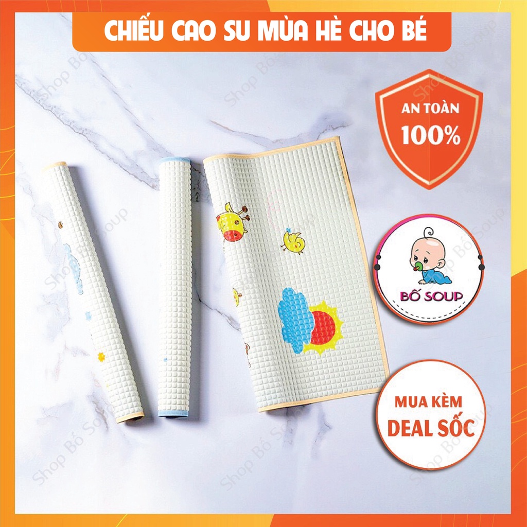 Chiếu cao su non cho bé, chiếu điều hoà dùng cho mùa hè chất liệu cao cấp Shop Bố Soup