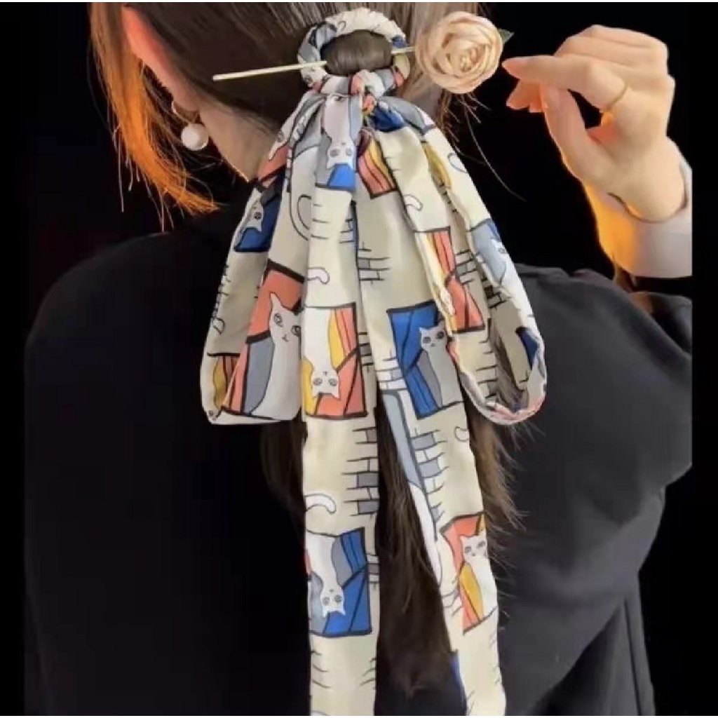 Dây Buộc Tóc Thắt Nơ Phong Cách Trung Hoa Cổ Điển Đơn Giản