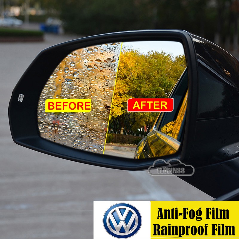 Miếng Dán Cửa Kính Chiếu Hậu Xe Hơi Chống Nước Mưa/Sương Mù Màu Trong Suốt Dành Cho Volkswagen VW Arteon Caddy GOL Golf MK5 MK6 MK7 Jetta Passat B6 B7 B8 CC Phaeton Polo Santana Scirocco Sharan Teramont Atlas Tiguan Touareg Touran UP Vento T-ROC