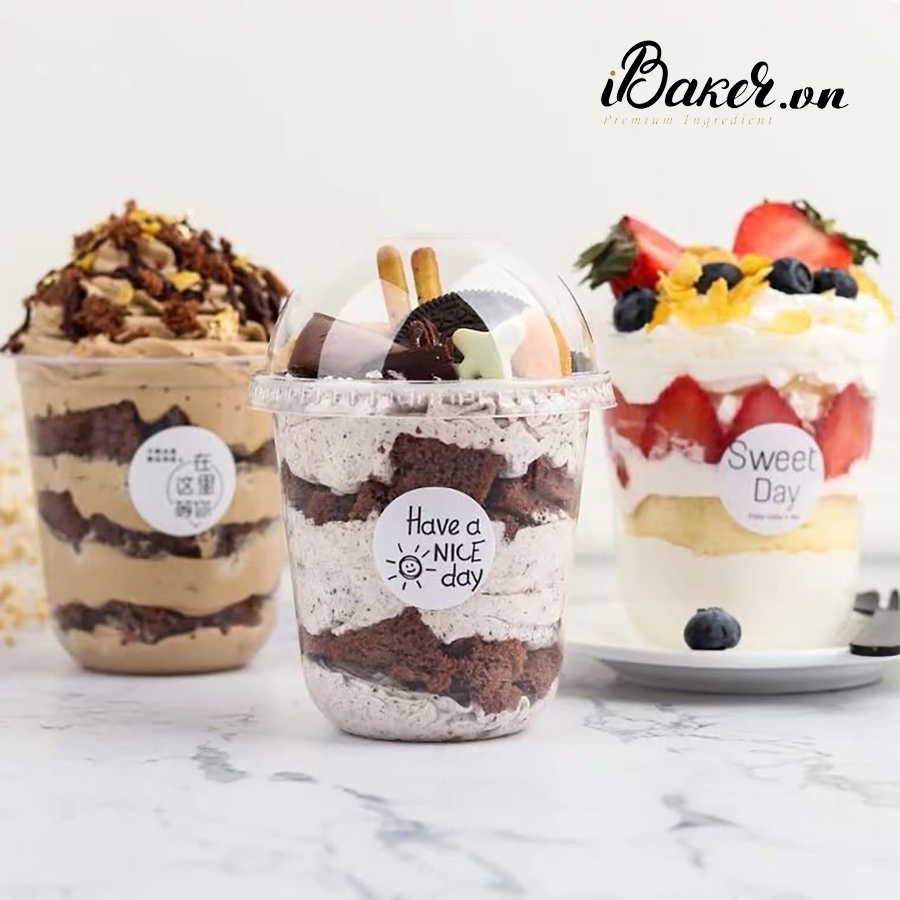 [Set 10, 50] Cốc nhựa Lesbon có nắp 7770 - KHÔNG CHỮ