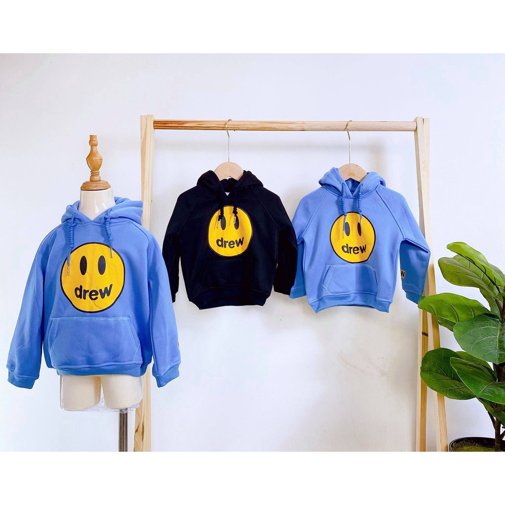 Áo hoodie drew họa tiết mặt cười dành cho bé,thời trang trẻ em