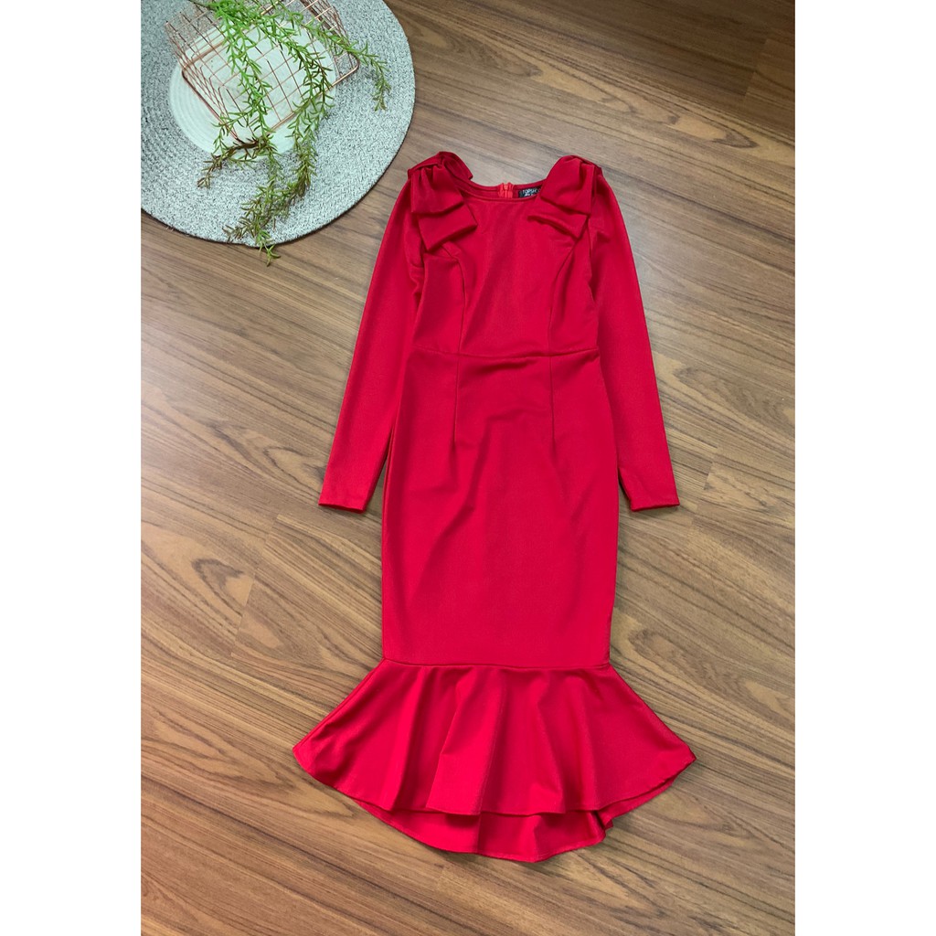 Đầm Nơ Vai Đuôi Cá T opshop