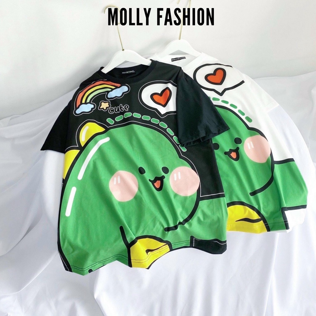 Áo thun tay lỡ ❤️ Áo phông Unisex KLONG CUTE in 3D form rộng Freesize Molly Fashion