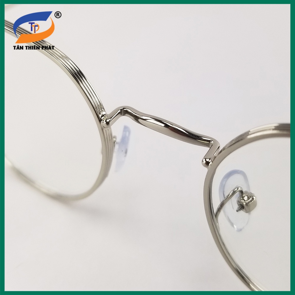 Gọng kính cận nữ, nam mắt giả cận tròn kim loại 3514 màu bạc, vàng, đen. Tròng kính 0 độ chống ánh sáng xanh, tia UV