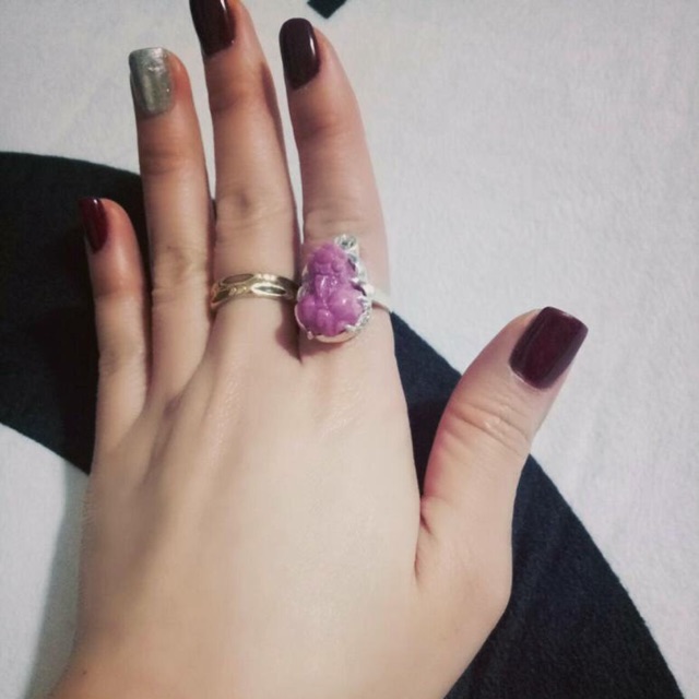 Nhẫn Ruby bọc bạc