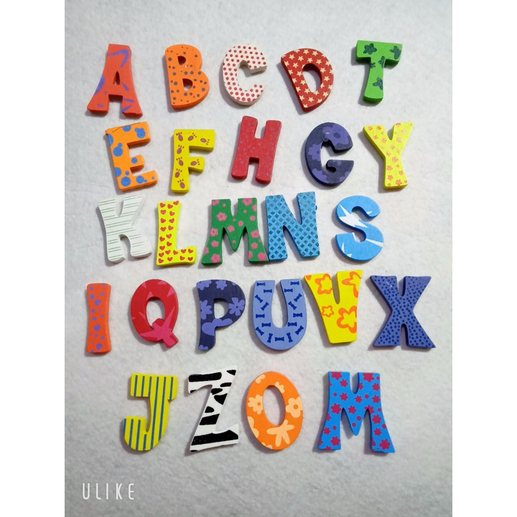 Bộ chữ số gỗ nam châm các loại (Wooden Magnetic Letters/Numbers)