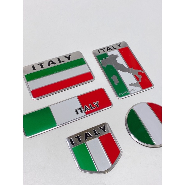 TEM DECAL NHÔM HÌNH CỜ NƯỚC Ý ITALY NHIỀU MẪU LỰA CHỌN RẺ - BỀN - ĐẸP