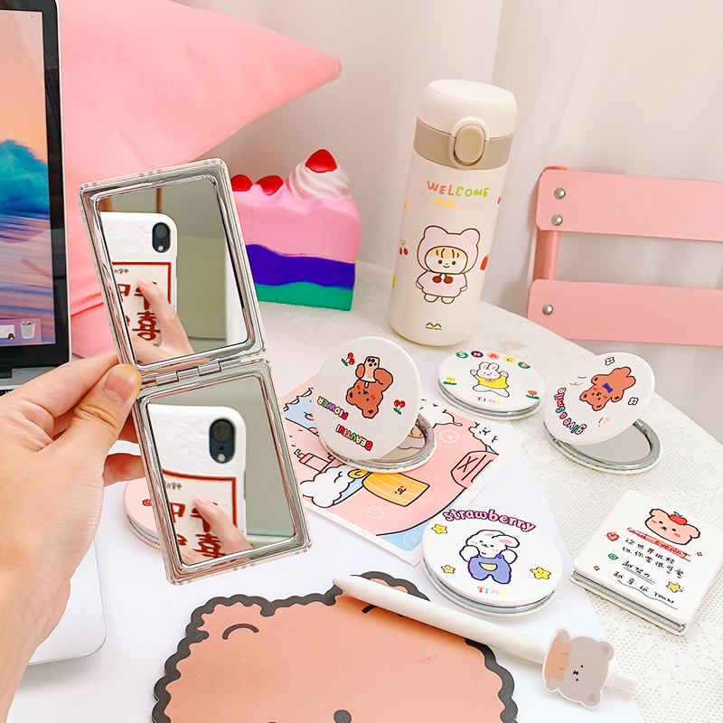 Gương Trang Điểm Mini Hình Hoạt Hình Đáng Yêu Phong Cách Nhật Bản