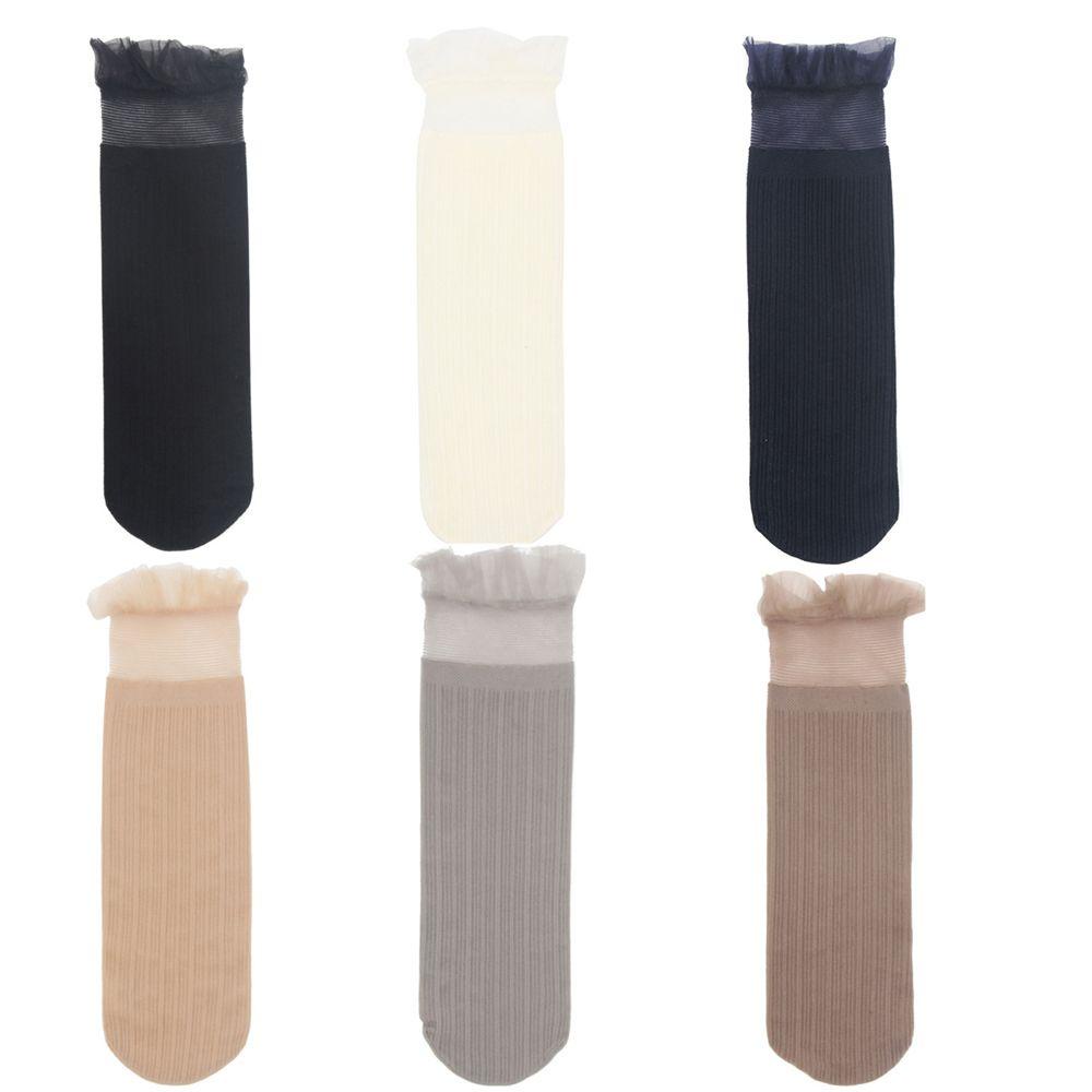 EXPEN Tất Lưới Mỏng Xuyên Thấu Màu Trơn Cho Nữ Trong Suốt