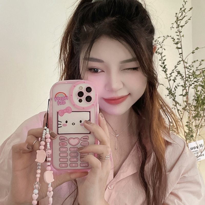 Ốp Điện Thoại Họa Tiết Hello Kitty Dễ Thương Cho iPhone 14 Pro Max 14 Plus 13 Pro Max 12 Pro Max 11 Pro Max Xs Max XR
