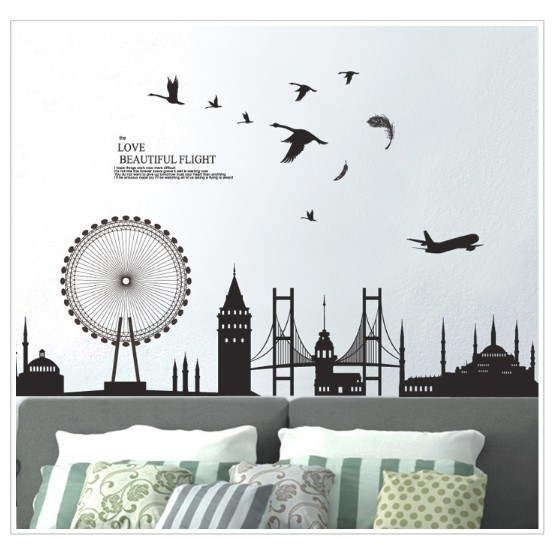 Decal trang trí tường - Khu Vui Chơi giải Trí Đen