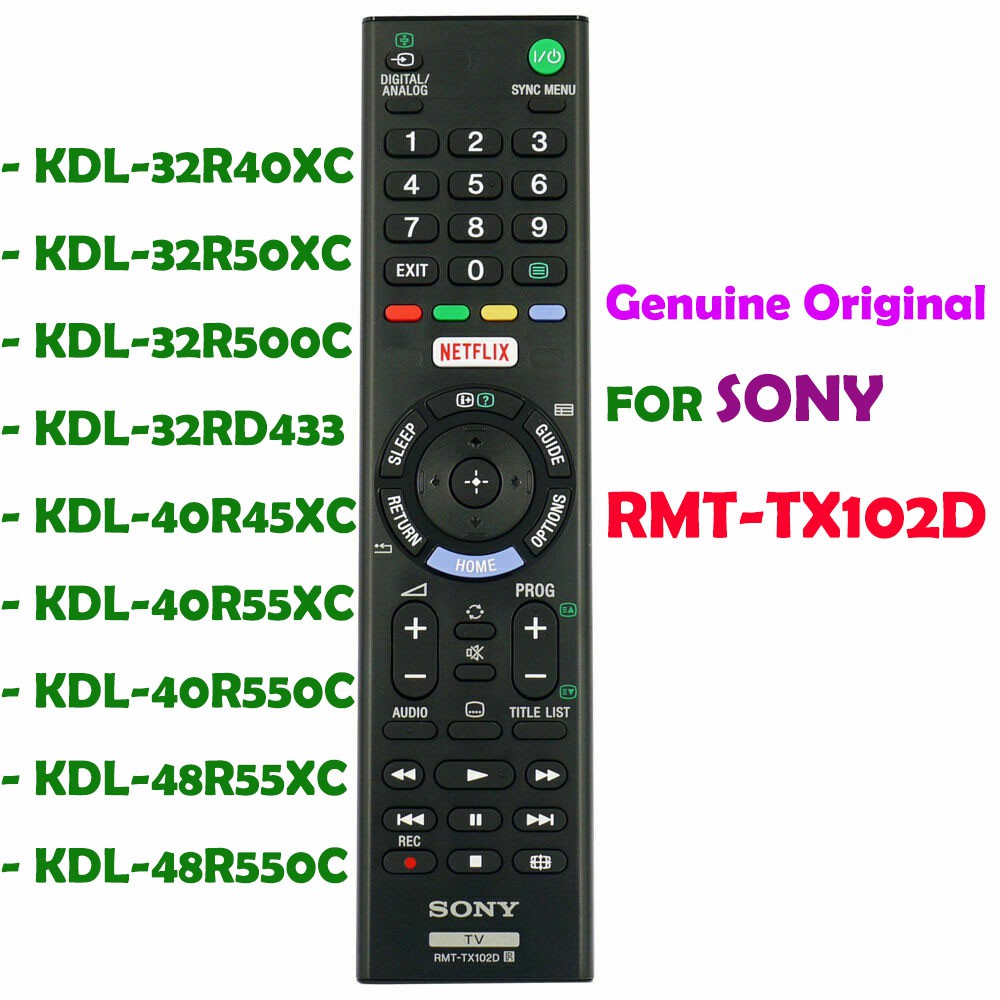 RMT-TX102D CHO SONY TV Remote Cho KDL-32R500C KDL-40R550C KDL-48R550C KDL-43W750D KDL-48W650D KDL-32