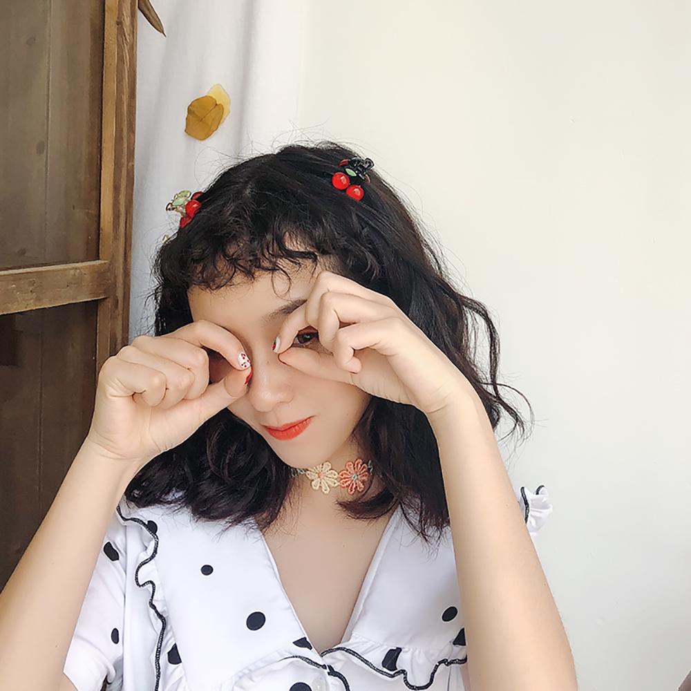 AROMA Kẹp Tóc Nhựa Hình Quả Cherry Thời Trang Cho Nữ