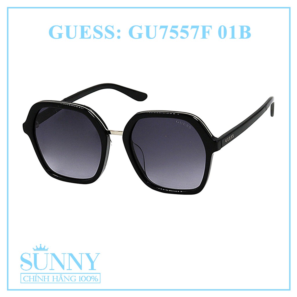 Kính mát Guess GU7557F nhiều màu chính hãng, thiết kế dễ đeo bảo vệ mắt