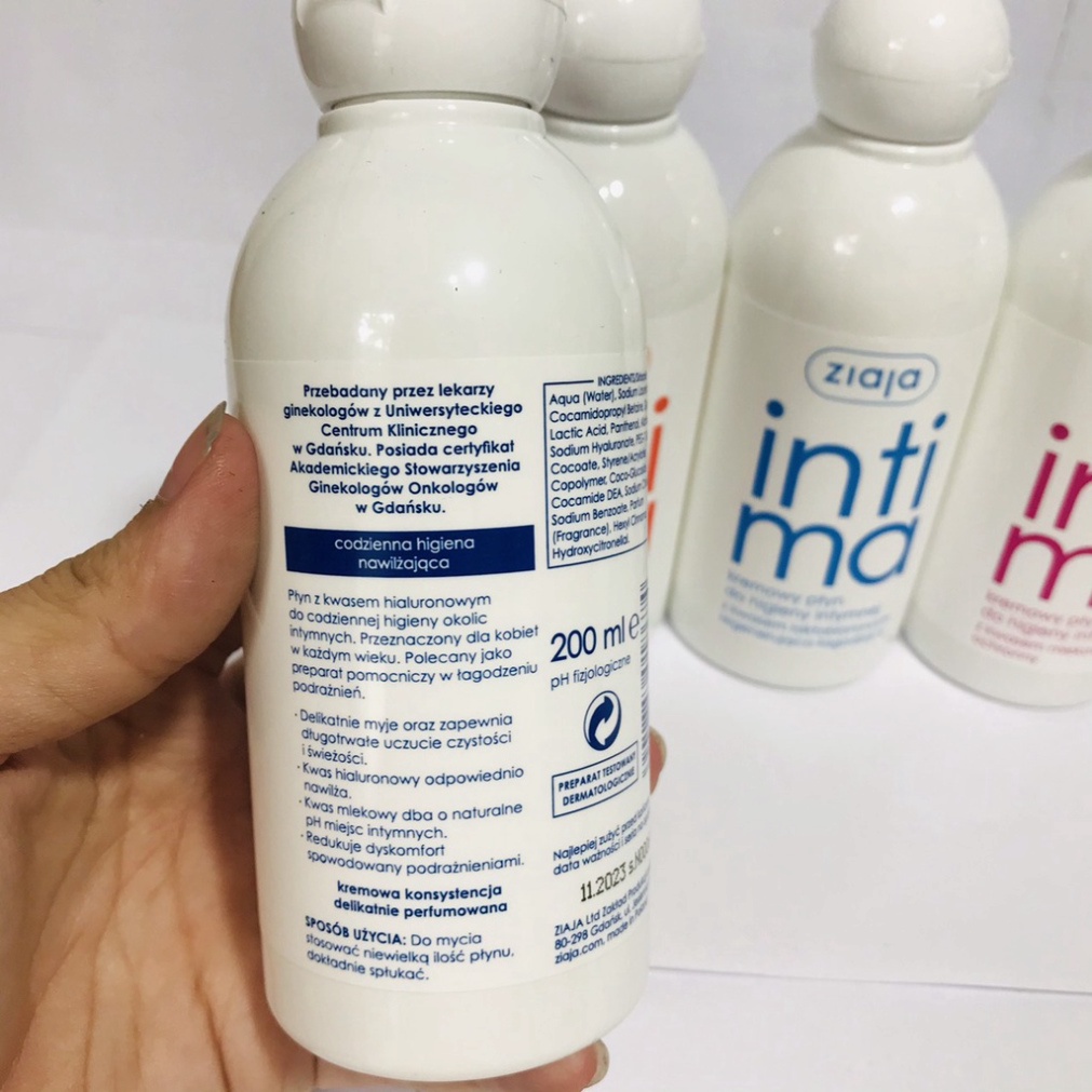 Dung dịch vệ sinh phụ nữ Intima ZIAJA Ba Lan size 200ml