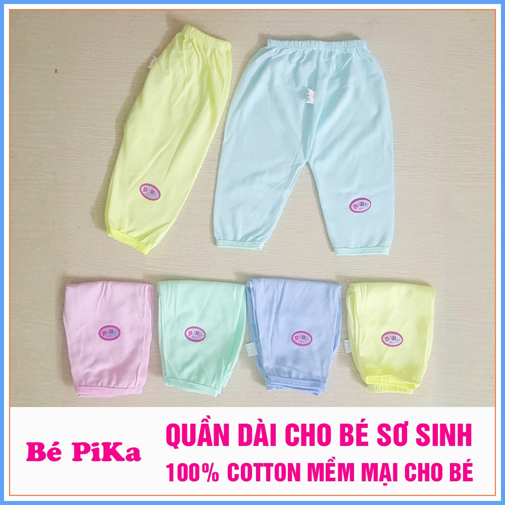 Bộ 10 quần dài sơ sinh Baby chất liệu cotton mềm mại cho bé trai, bé gái từ 0-9kg