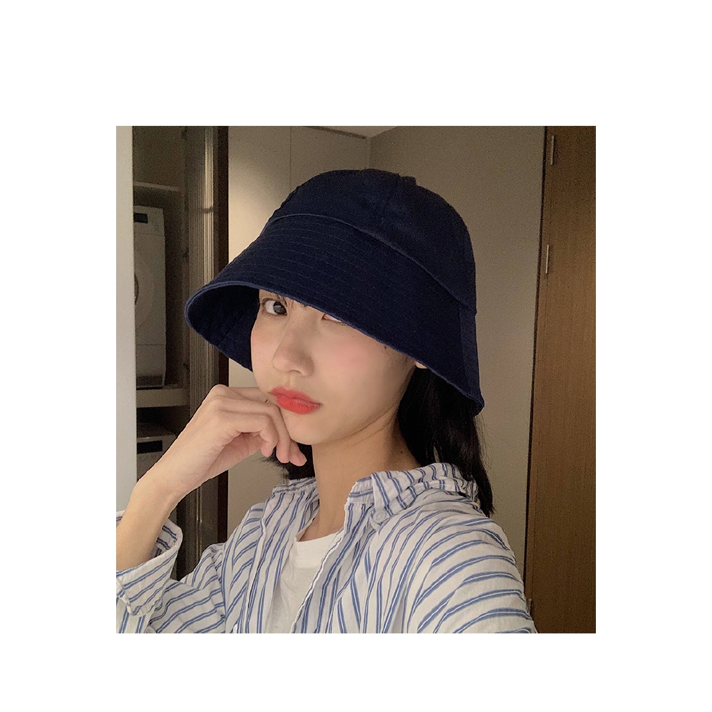 Mũ tai bèo mỏng màu đen thời trang Nhật Bản