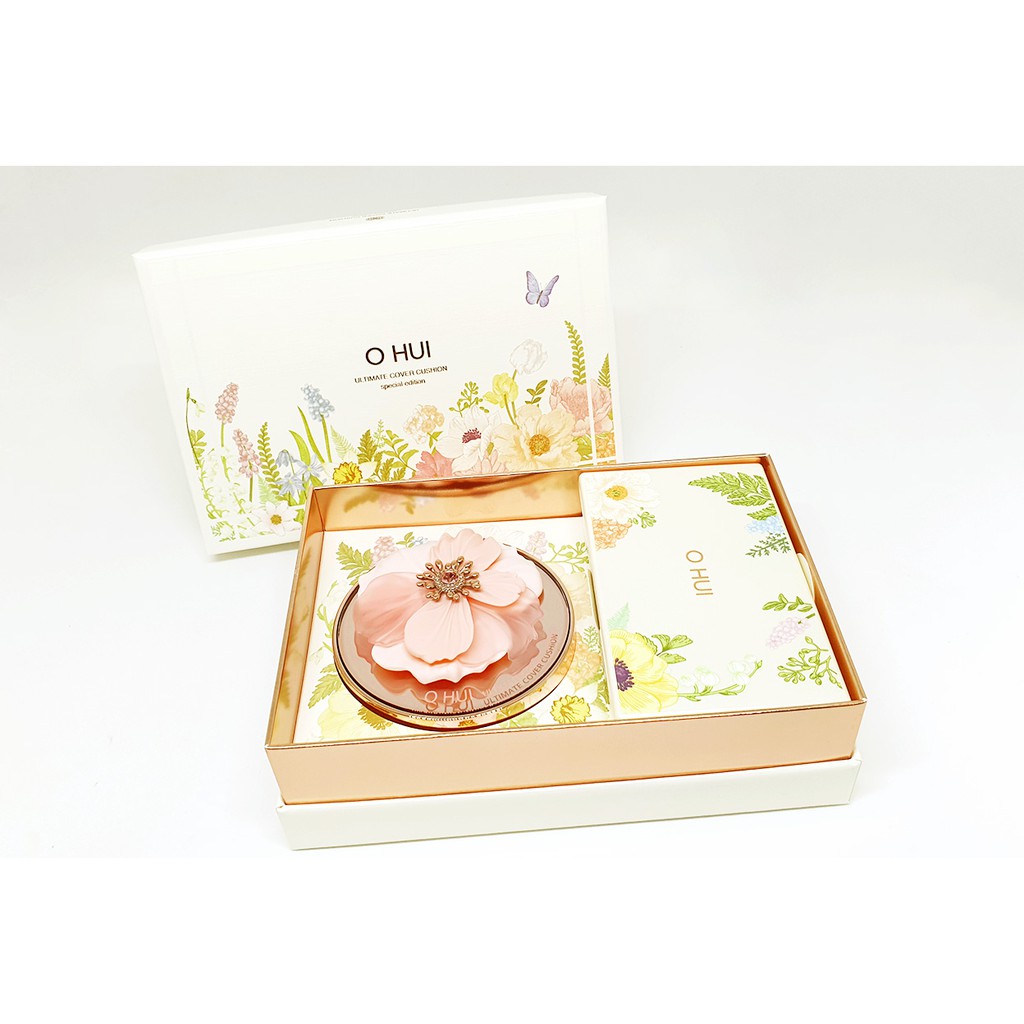 Set phấn nước OHUI Ultimate Cover Cushion Special Edition Flower Garden 2020