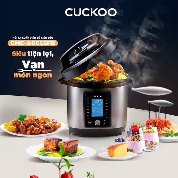 [CHÍNH HÃNG] NỒI ÁP SUẤT ĐIỆN TỬ CUCKOO SPEED POT CMC-A0655FB 6.0 lít. Bảo hành 12 tháng
