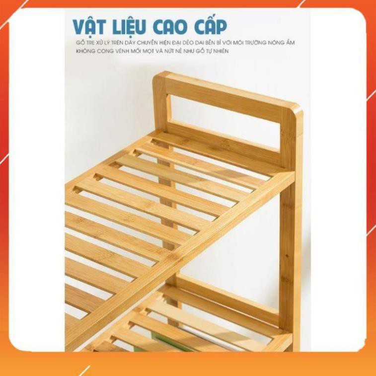 Kệ Sách, Kệ Giày Đa Năng Gỗ Tre Cao Cấp, Lắp Ráp Dễ Dàng, Phong Cách Hàn Quốc