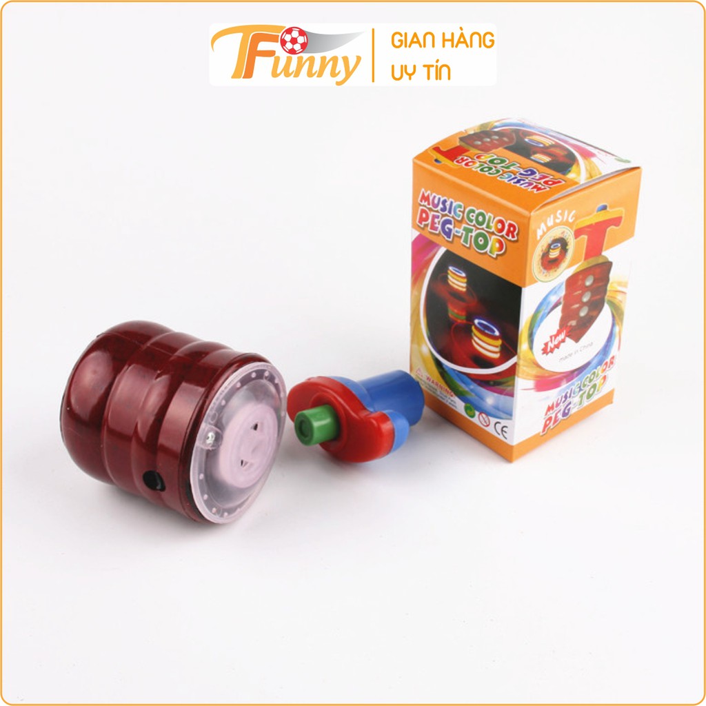 Đồ Chơi Con Quay Phát Sáng Phát Nhạc Cao Cấp Co Bé, T Funny, Thân Thiện, An Toàn, Cỡ To 6.5cm x 9cm