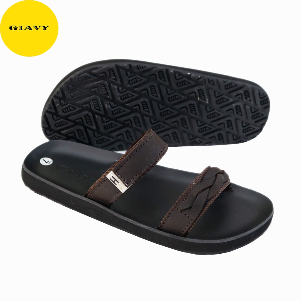 Dép nữ quai da DTK532 - GIÀY GIAVY