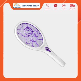 Vợt muỗi điện quang đq emr04 wp mầu trắng - tím