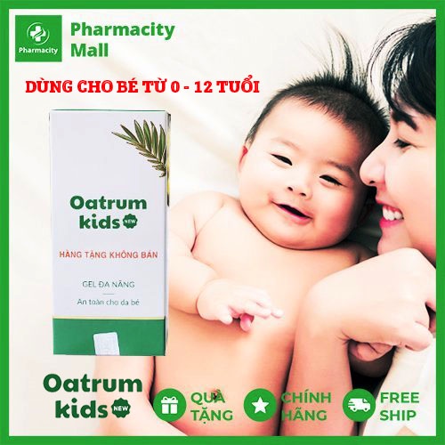 Gel bôi da đa năng bé Oatrum Kids New - Hết trầy xước, rách da, bỏng, hăm da, muỗi côn trùng đốt - 20g
